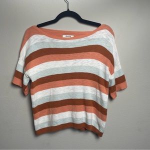 Madewell Boxy Sweater Tee in Maggie Stripe Size XXS